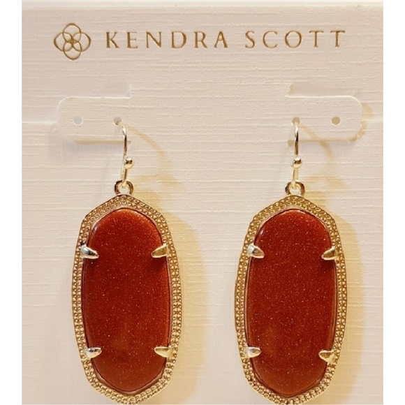 Kendra Scott Jewelry - Kendra Scott Elle Gold Earrings in Goldstone